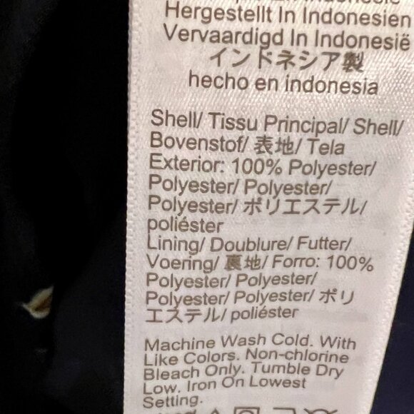 J Crew Mini Navy Blue Floral Dress 3/4 Sleeve   Size 2 - Picture 6 of 8